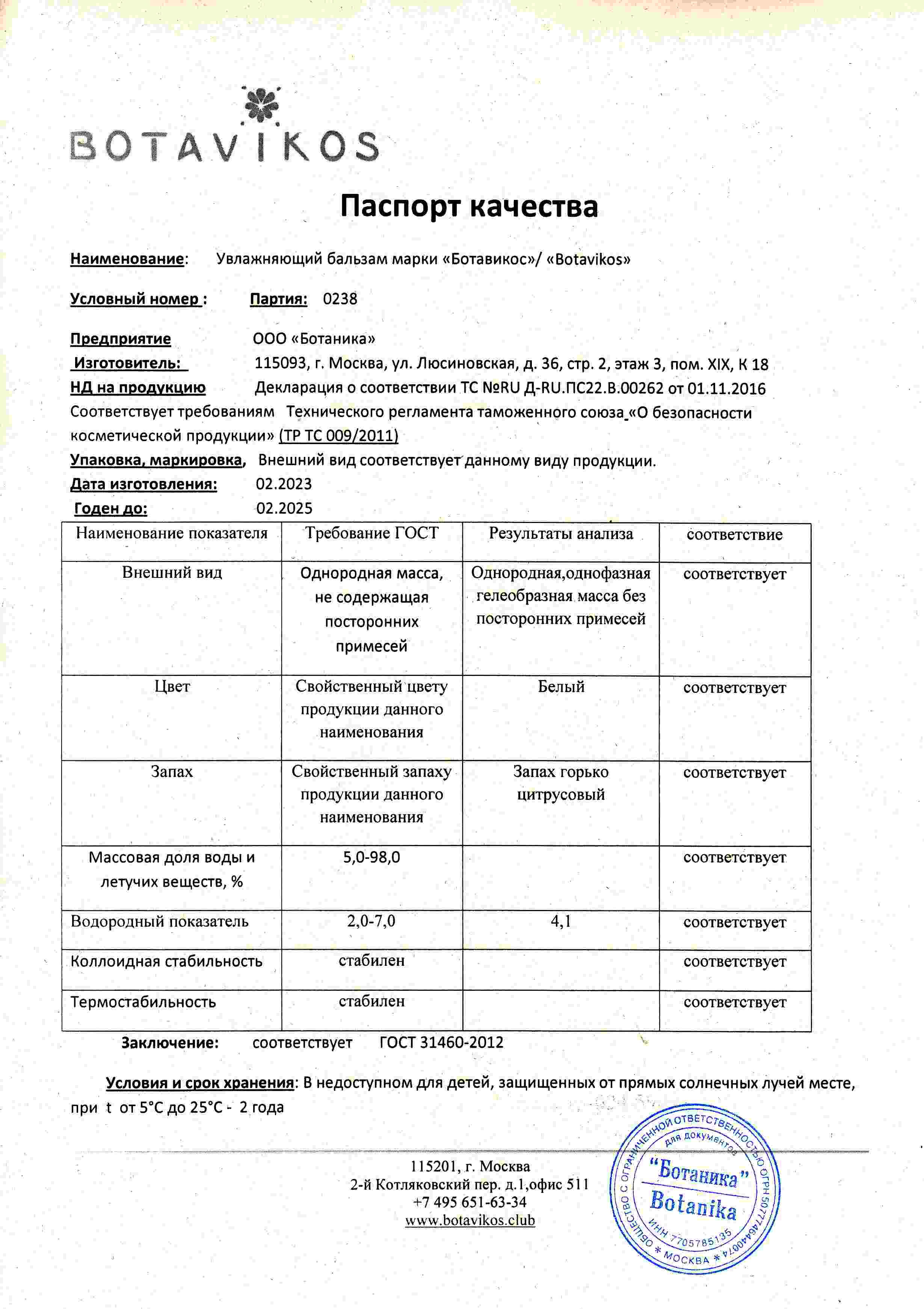 Паспорт №022023